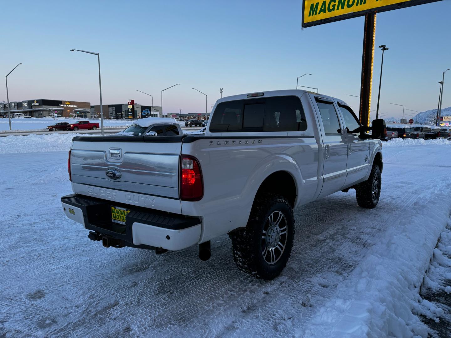 2015 White /Black Leather Ford F-250 SD Platinum Crew Cab 4WD (1FT7W2BT3FE) with an 6.7L V8 OHV 16V DIESEL engine, 6-Speed Automatic transmission, located at 1960 Industrial Drive, Wasilla, 99654, (907) 274-2277, 61.573475, -149.400146 - All the power and comfort you need to haul whatever you want and in style. This Platinum edition is the top of the line with all the creature comforts you could expect from luxury vehicle - Photo#4